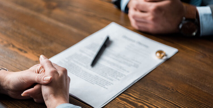 Man talking to an attorney